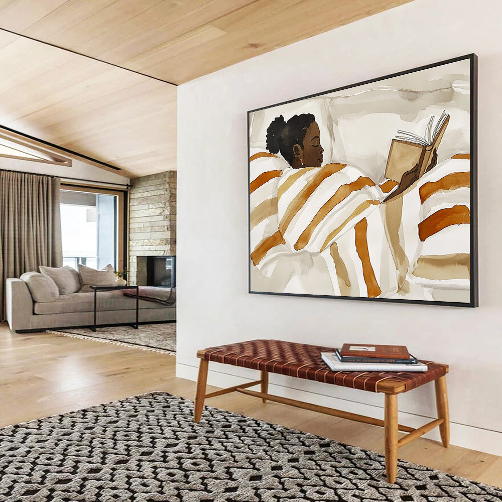 Cozy Lifestyle Art for Bedroom & Bookstore Café SC617