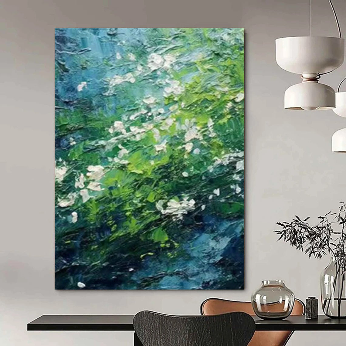 Textured Greenery Art for Botanical Conservatory & Rustic Bed and Breakfast DLZ1411