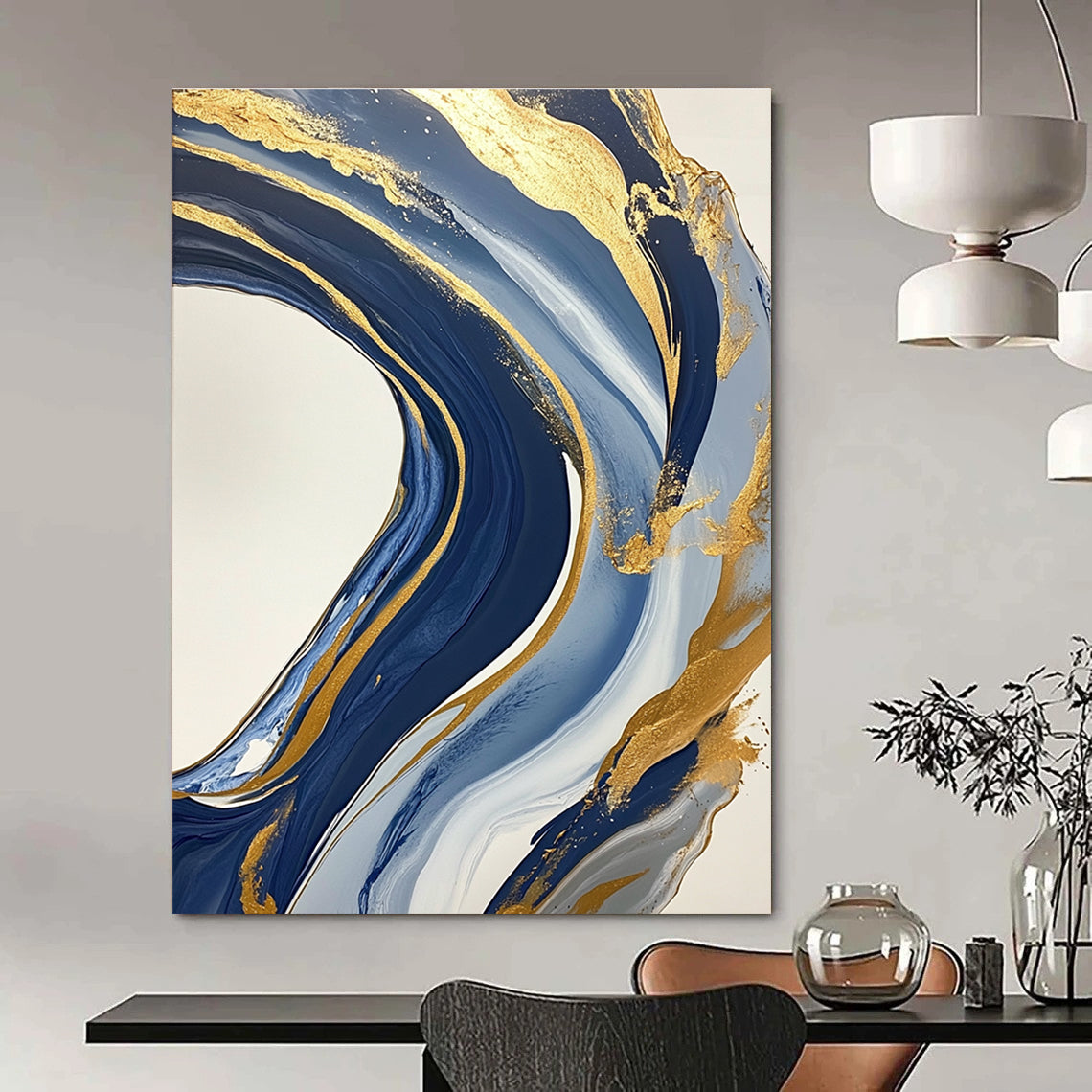 Dramatic Abstract Art for Coastal Restaurant & Art Gallery STSC032