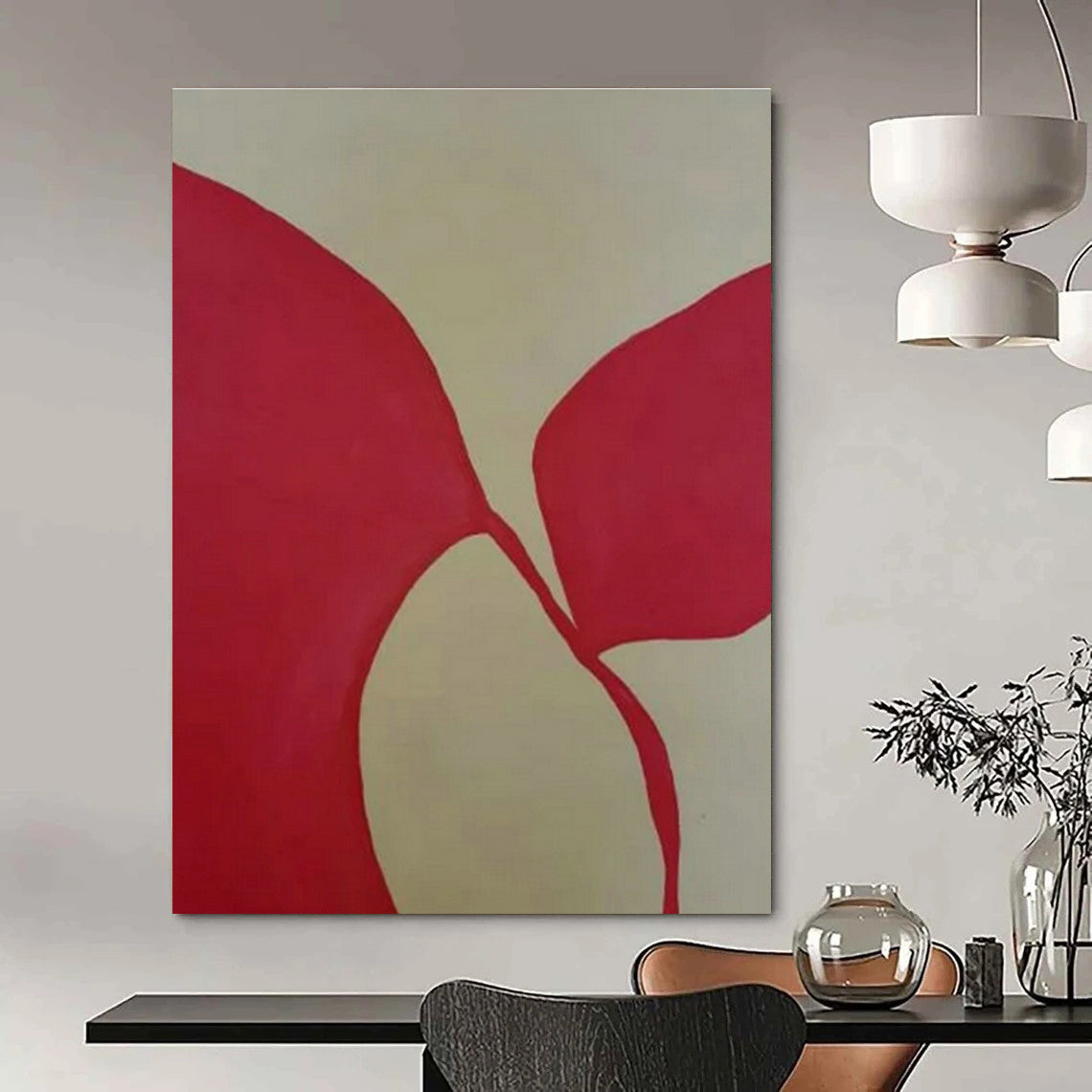 Red - Gold - White Geometric Art for Bohemian - Chic Home & Art Deco Gallery DLZ1895
