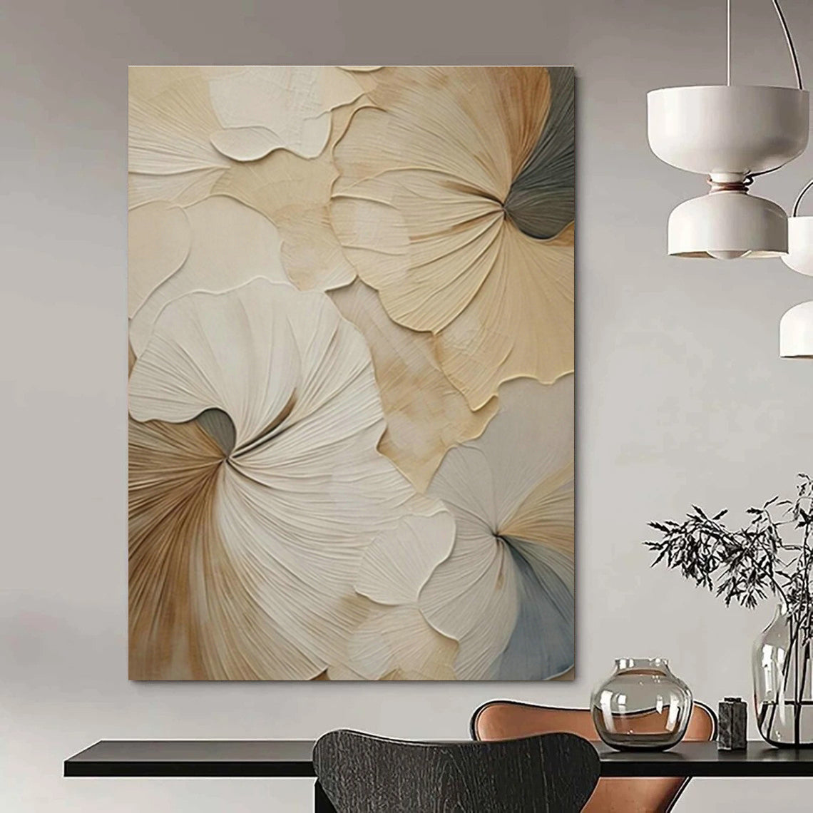 3D Ginkgo Leaf Art for Elegant Living Room & Spa Retreat DLZ1390