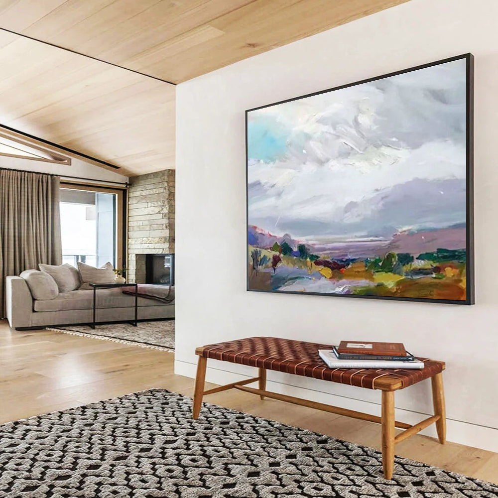 Colorful Pastoral Landscape Art for Charming Dining Room DLZ2826
