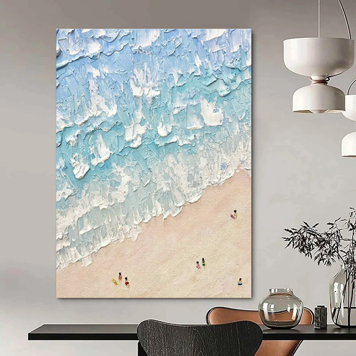 Textured Beach Art for Coastal Café & Beach House Bedroom DLZ2033