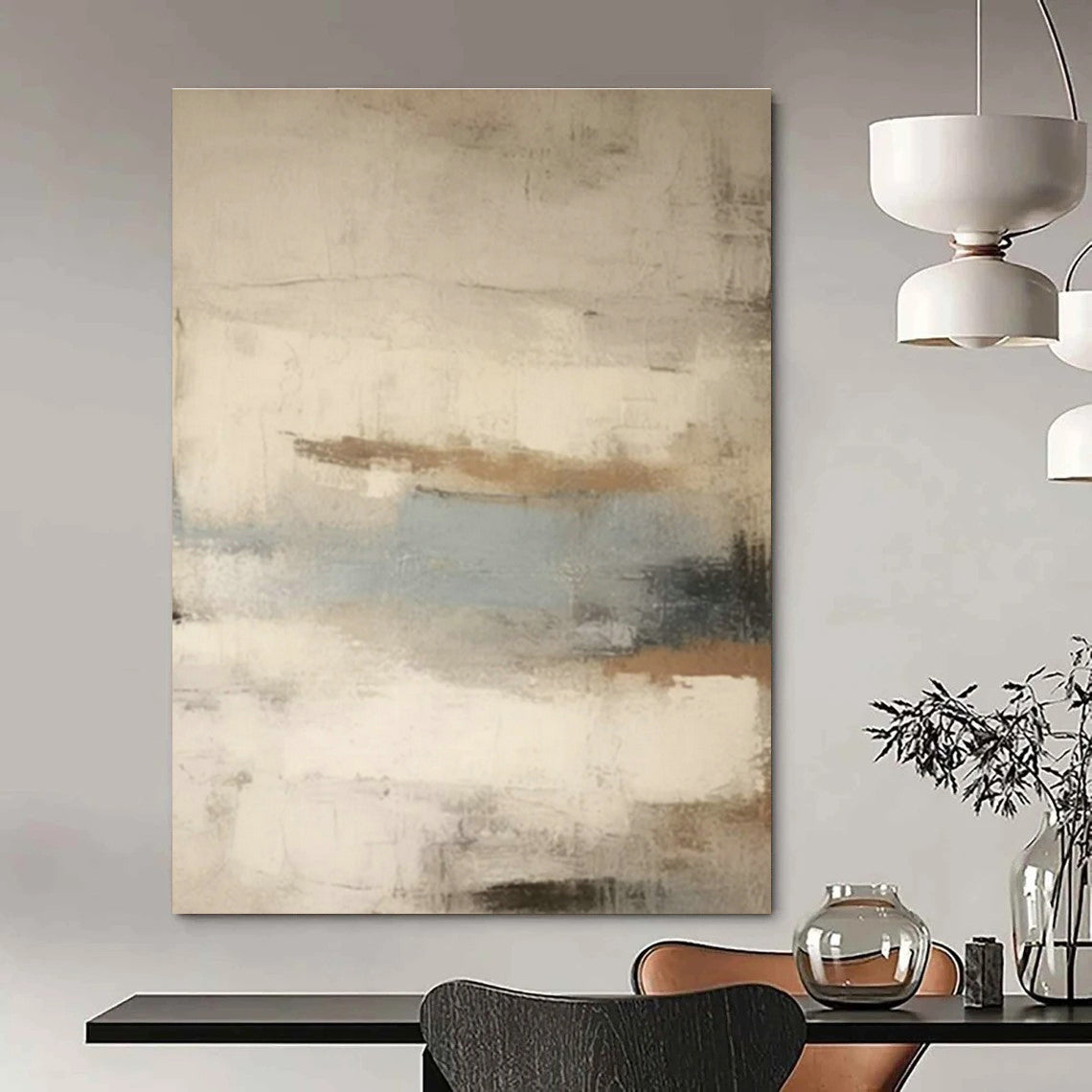 Light - Toned Abstract Art for Scandinavian - Style Nursery & Calming Wellness Center DLZ1575