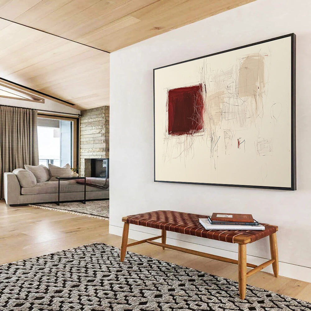 Expressive Abstract Art for Industrial Loft & Creative Workshop SC552