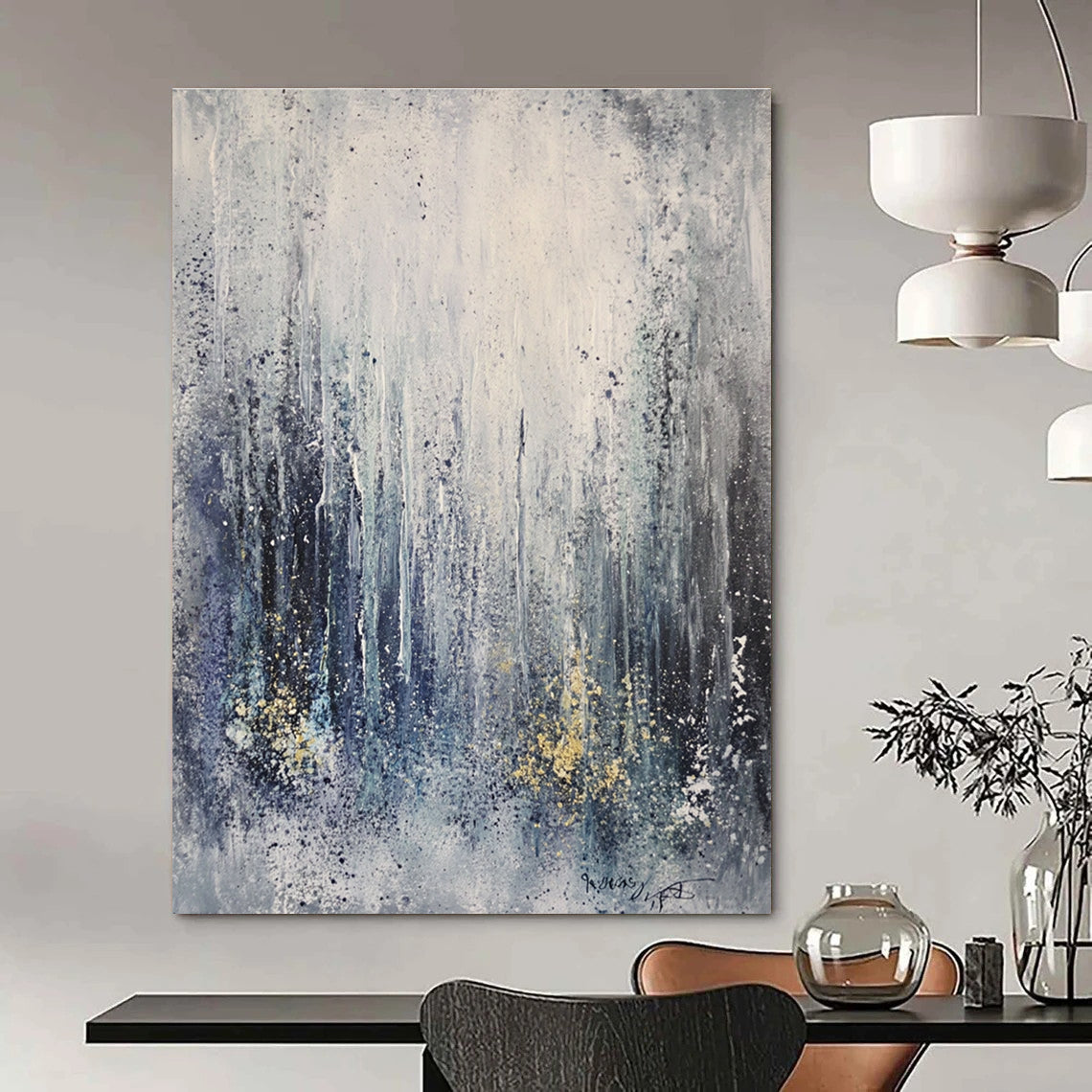 Blue Abstract Forest Scene for Nature - Lover’s Bedroom & Relaxing Spa STSC607