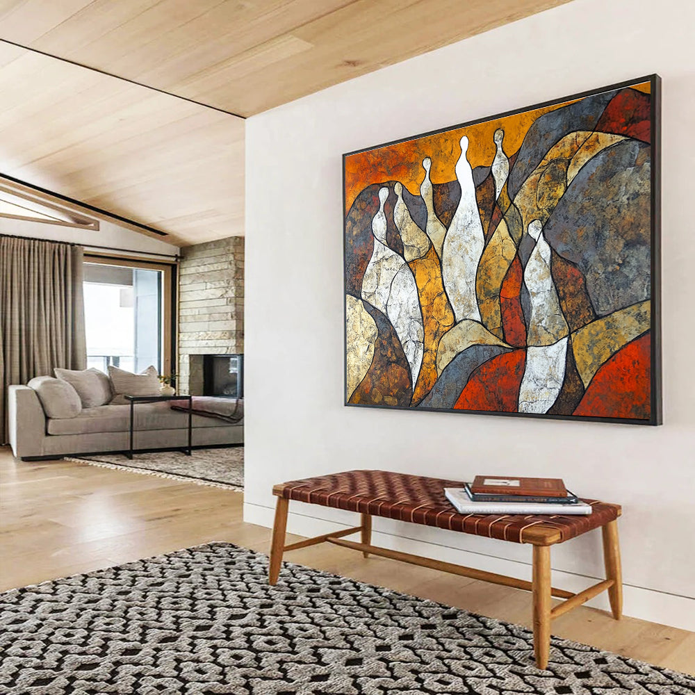 Abstract Human Figures Art for Wellness Center & Contemporary Art Gallery SC521