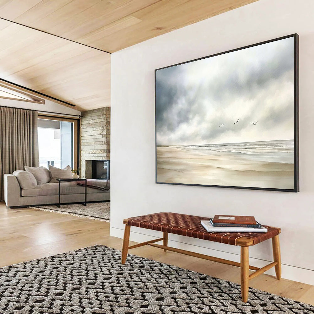 Serene Coastal Art for Seaside Cottage & Yoga Studio SC616