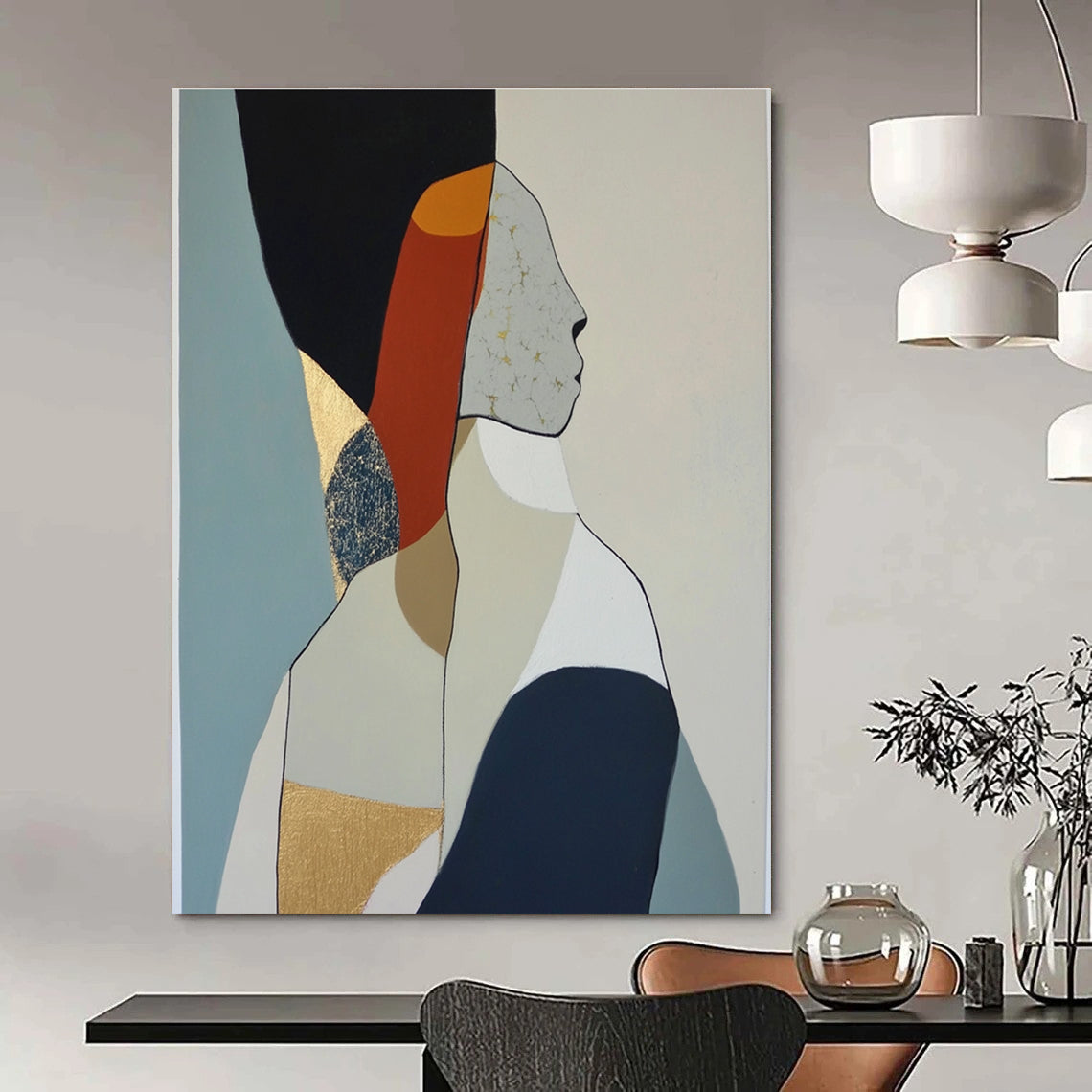 Abstract Female Figure Art for Feminist Home Study & Art - Themed Women’s Lounge STSC1064