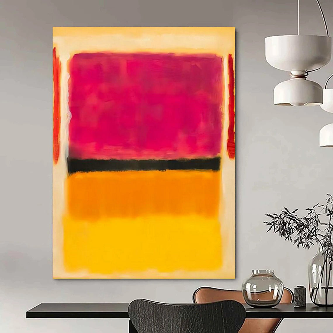 Elegant Color - Block Art for Luxury Lounge & High - End Restaurant DLZ2309