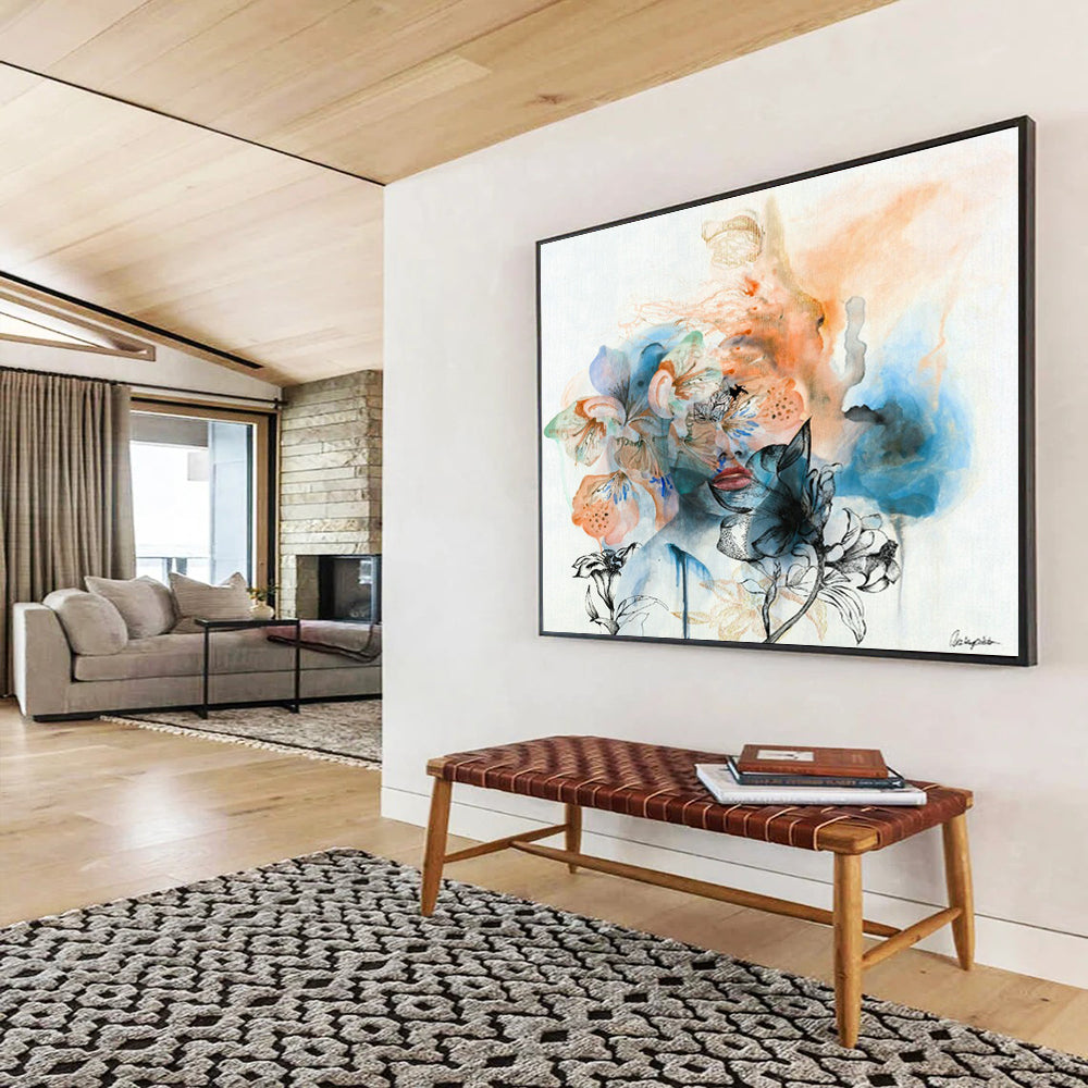 Floral and Female Abstract Art for Feminine - Chic Dressing Room DLZ2920