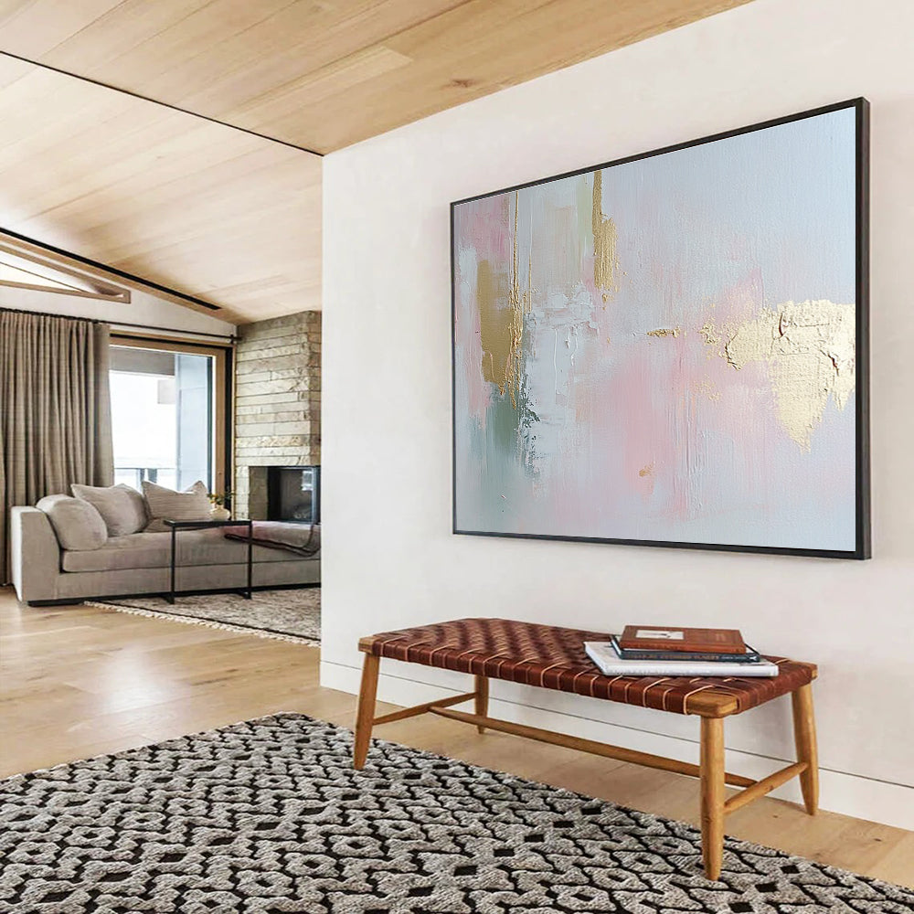Pastel and Gold Abstract Art for Bridal Suite & Chic Boutique SC386