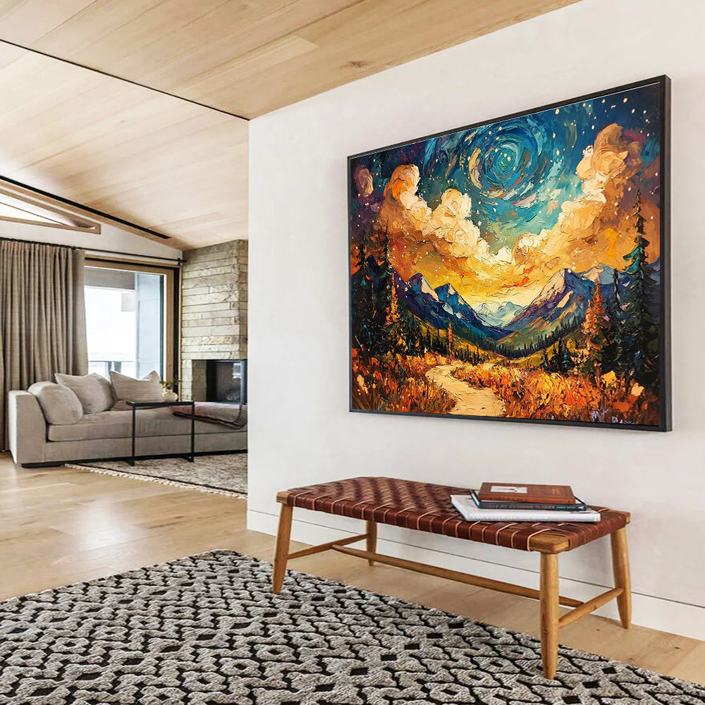 Magical Mountain Art for Cabin & Fantasy - Themed Library SC564