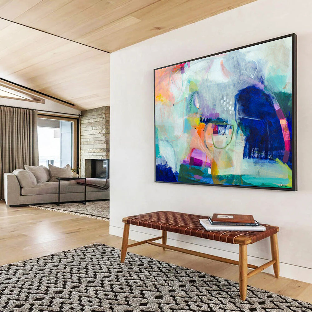 Colorful Geometric Abstract Art for Creative Workspaces DLZ2410
