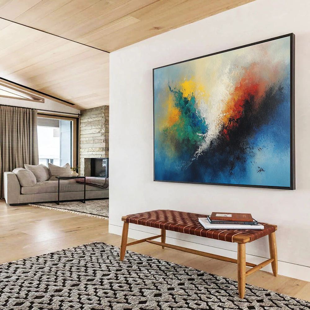Vivid Color Clash Abstract Art for Modern Art Gallery & Creative Studio SC323