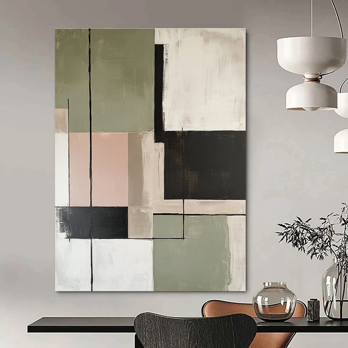 Geometric Abstract for Modern Living Room & Office Lounge STSC810