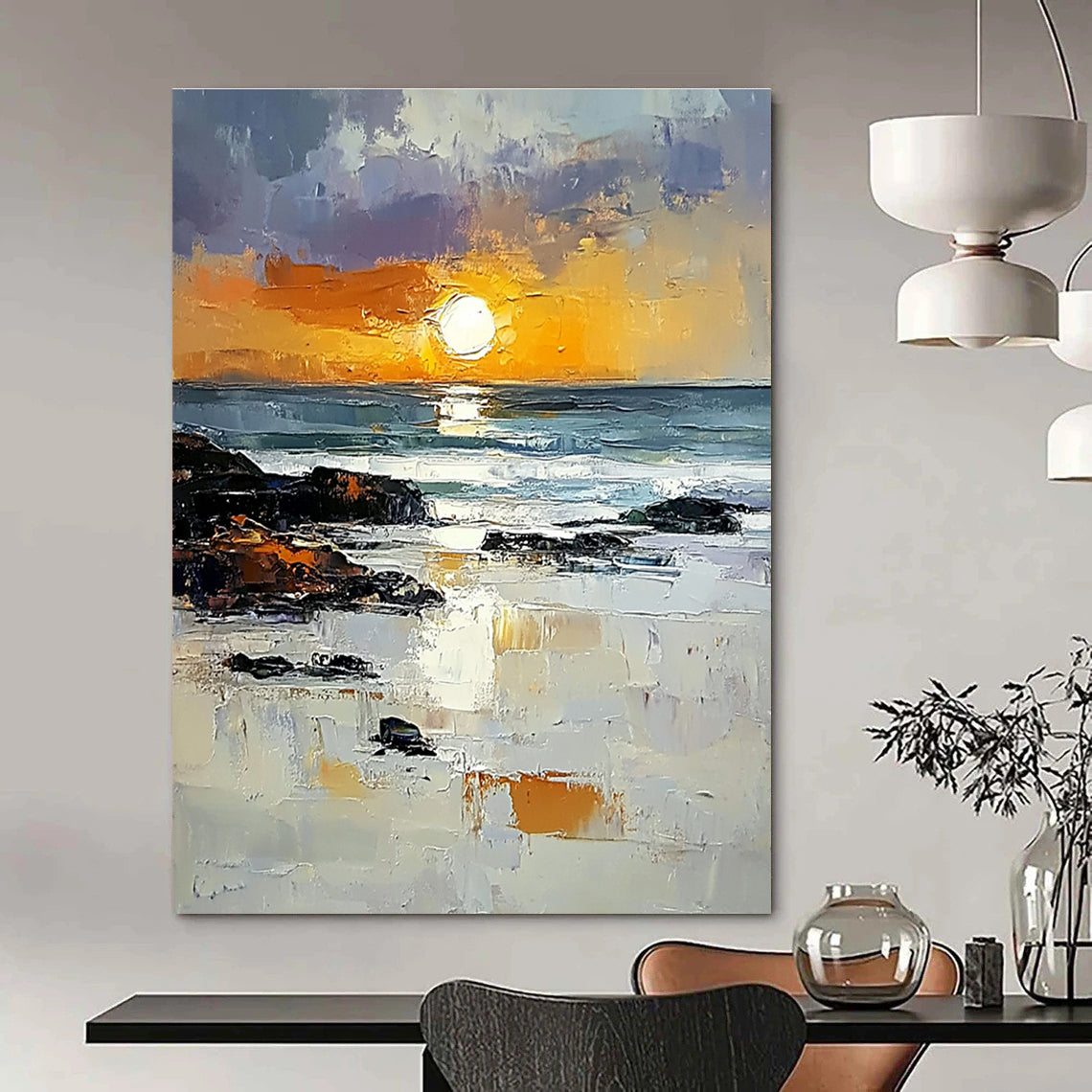 Sunset by the Sea for Romantic Hotel Room & Coastal Art Gallery STSC882