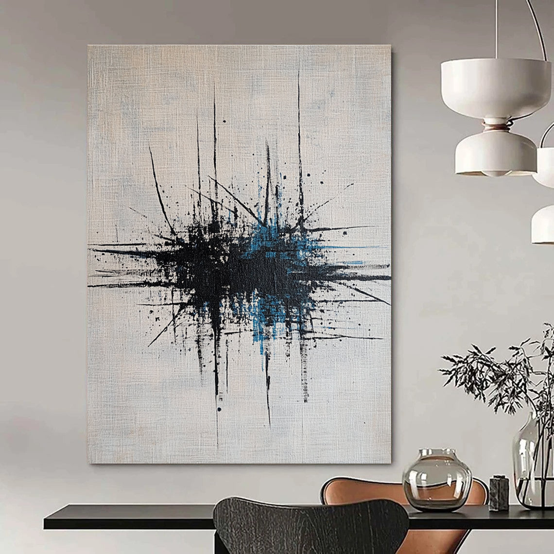 Splatter Abstract Art for Modern Art Gallery & Edgy Home Studio STSC189