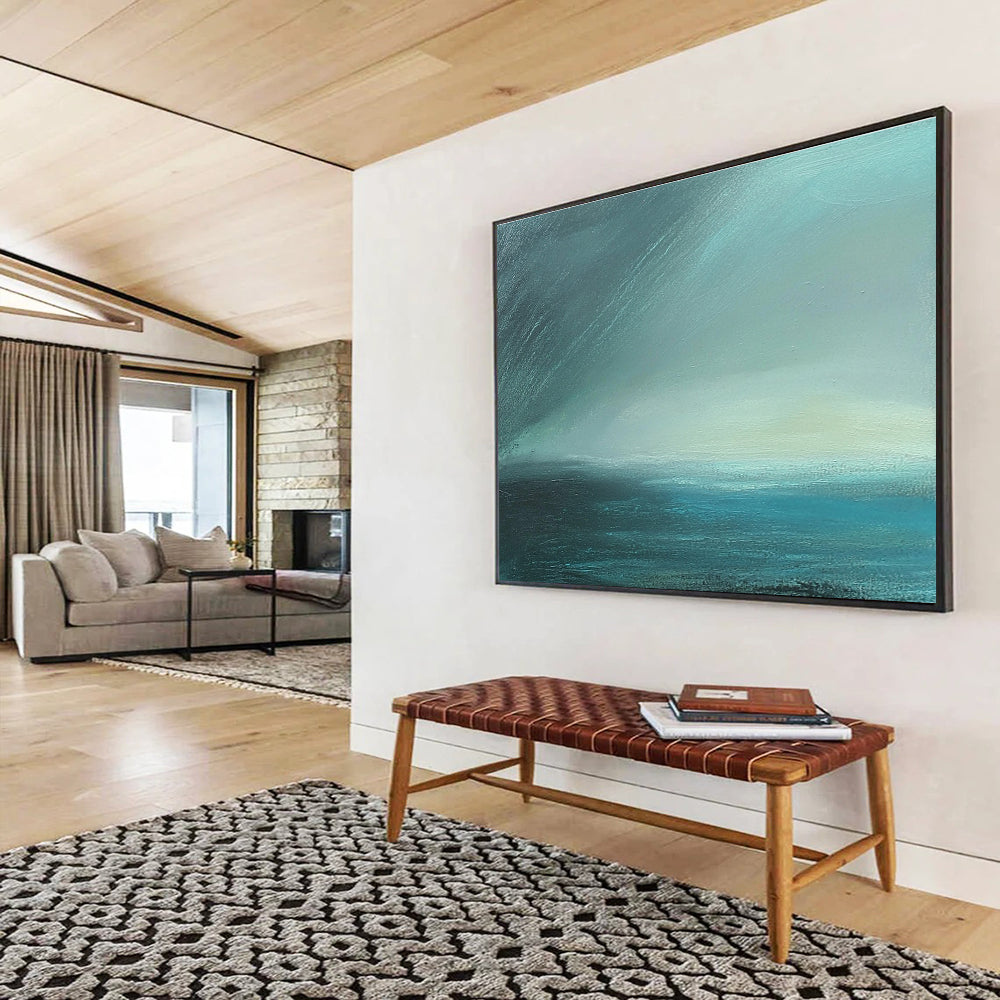 Misty Sea Abstract Art for Coastal Home Study & Art Gallery Seaside Exhibition SC497