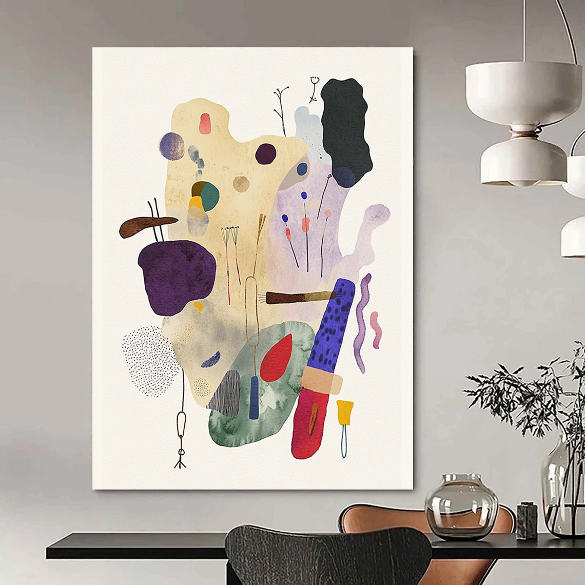 Mixed Abstract Elements for Modern Art Studio & Trendy Office Breakroom STSC1238