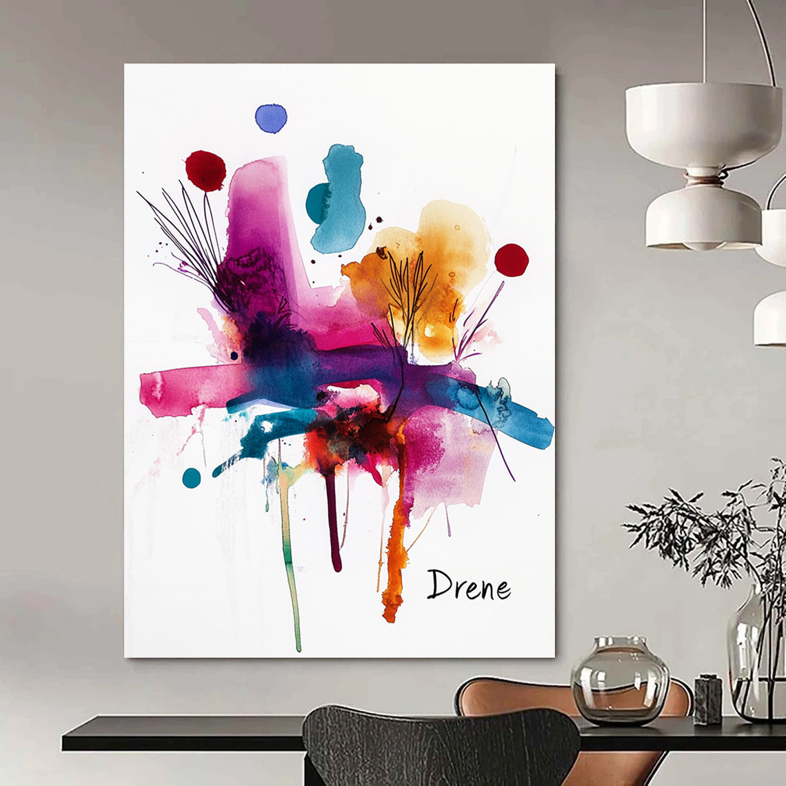 Color - Splash Abstract for Vibrant Art Studio & Lively Caf茅 STSC500