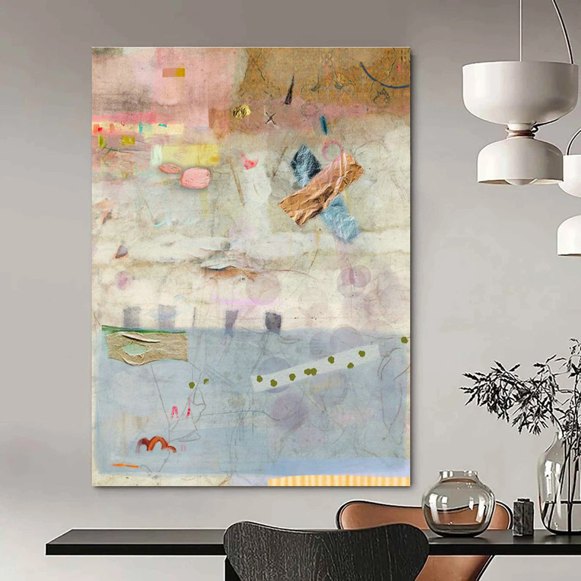Light - Color Abstract Art for Minimalist Home Bedroom Walls DLZ0167