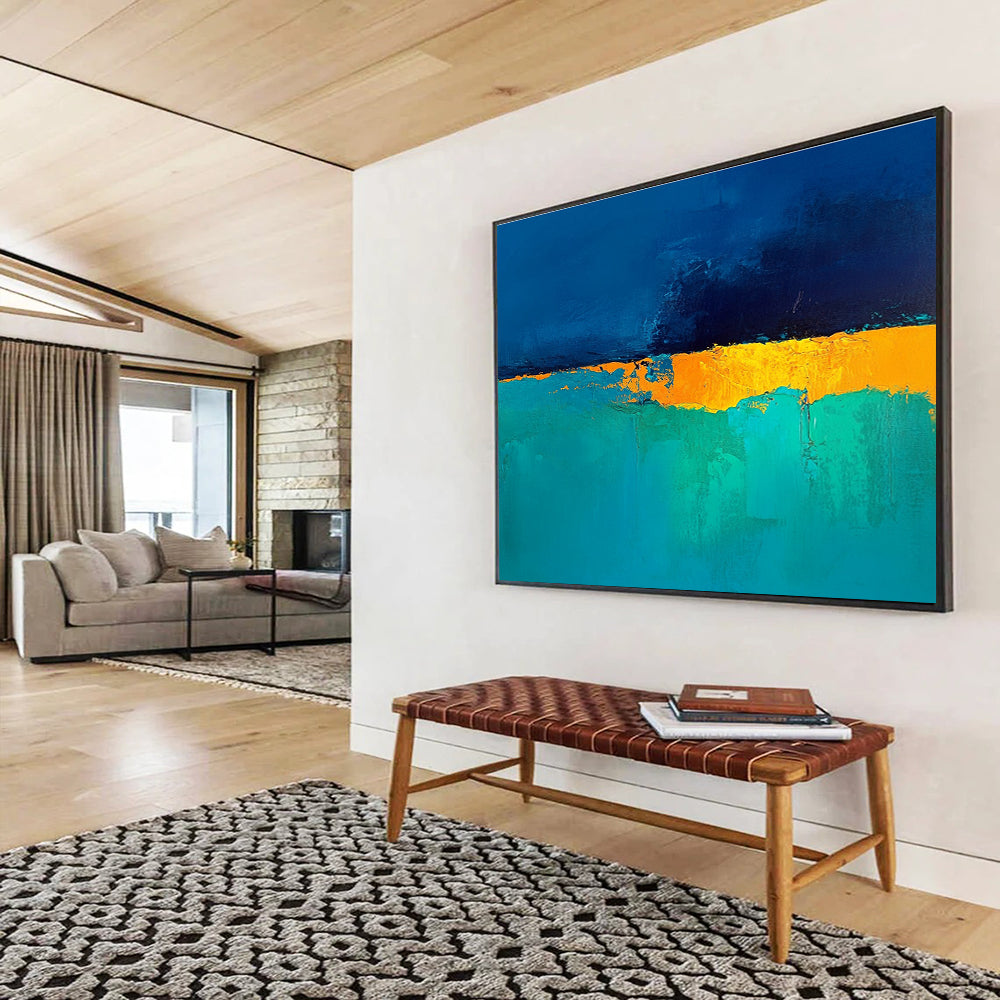 Bold Color Blocks Art for Creative Studio & Modern Office Reception SC524