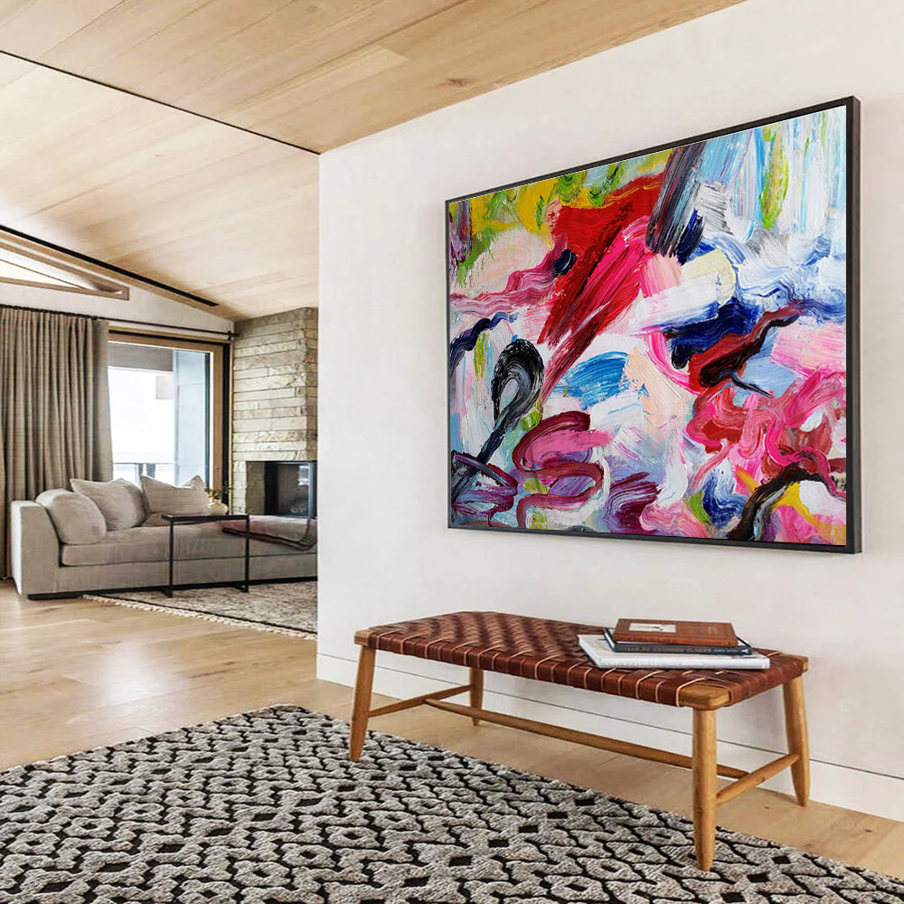 Colorful Stroke Abstract Art for Creative Studio Collaborative Spaces DLZ2681