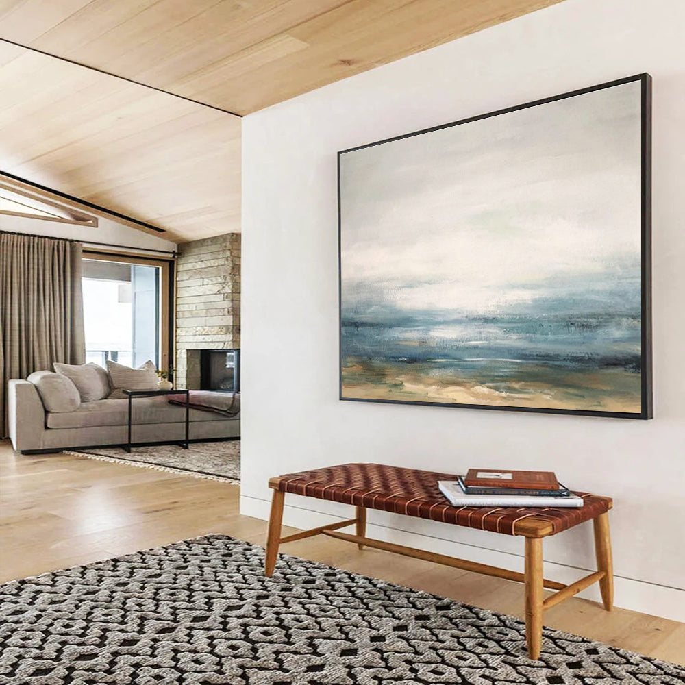 Sea View Abstract Art for Coastal Home Studies DLZ2558