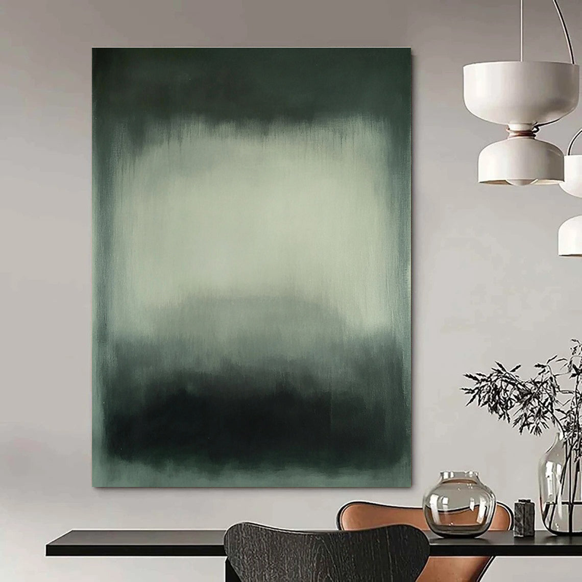 Minimalist Gray Gradient Art for Office & Hallway STSC683