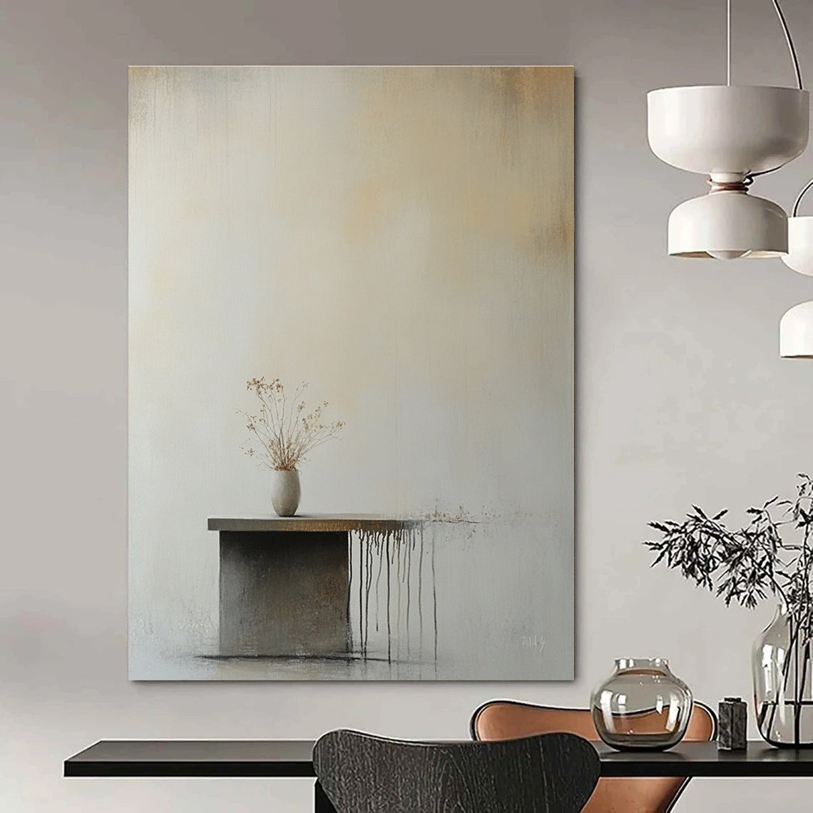 Minimalist Dried Flowers for Scandinavian - Style Home & Serene Meditation Space STSC641