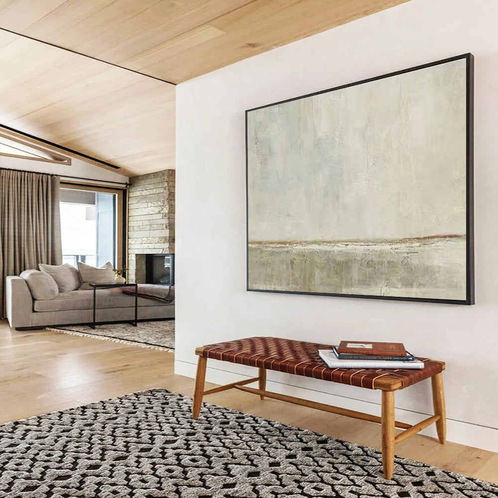Minimalist Gray - White Abstract Art for Calm Therapy Office Waiting Rooms DLZ3120