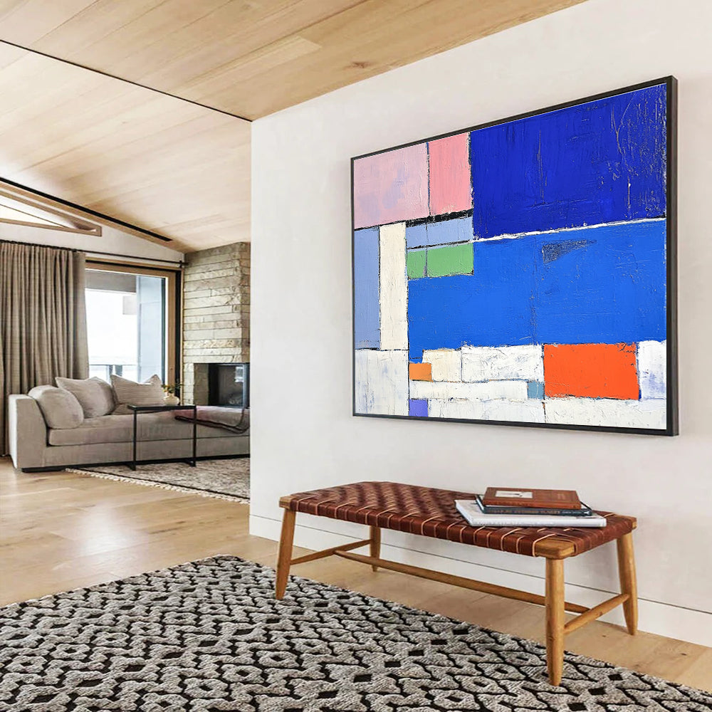 Vibrant Cubist - Style Art for Bohemian Living Room & Art - Centric Café SC169