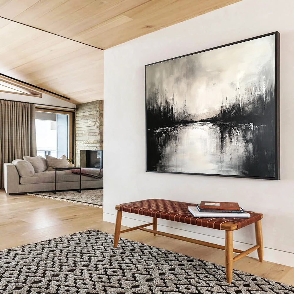 Monochrome Landscape Art for Minimalist Office & Art Gallery SC011