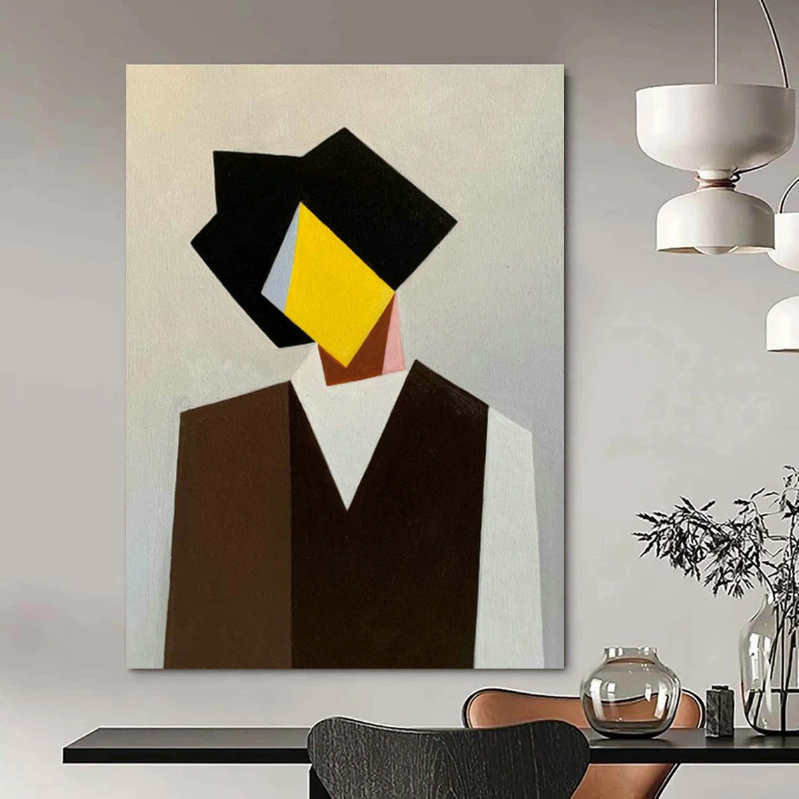 Geometric Figure Abstract Art for Modern - Minimalist Home & Creative Office DLZ0760