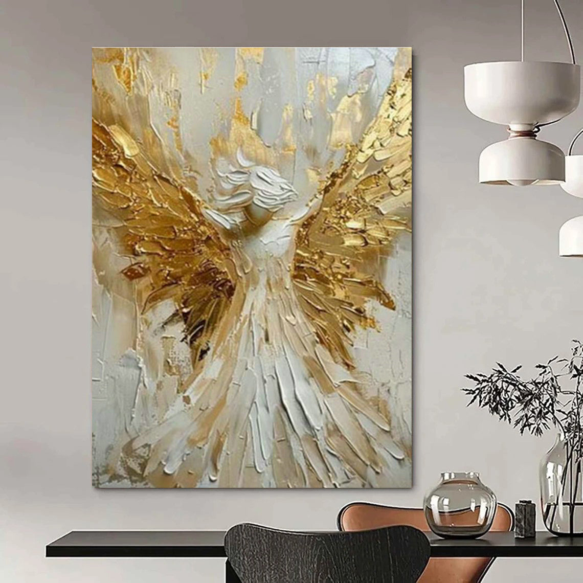 Golden Angel Painting for Bedroom & Living Room DLZ0359