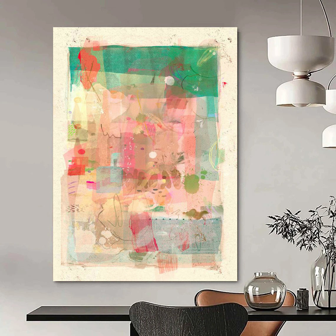 Pink - Themed Collage Art for Girly Fashion Boutique Fitting Rooms DLZ0097