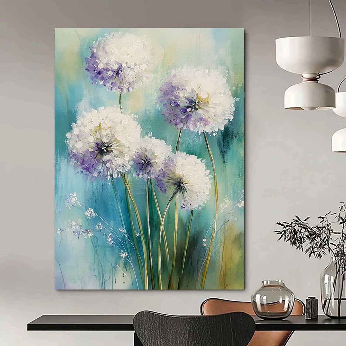 Dandelion Blooms Cheerful Floral Art for Cottage - Style Kitchen & Bright Home Dining Room STSC1468