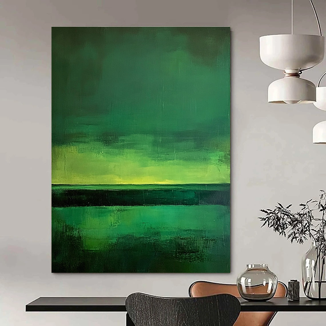 Green Gradient Landscape for Nature - Lover’s Bedroom & Eco - Conscious Workplace STSC308