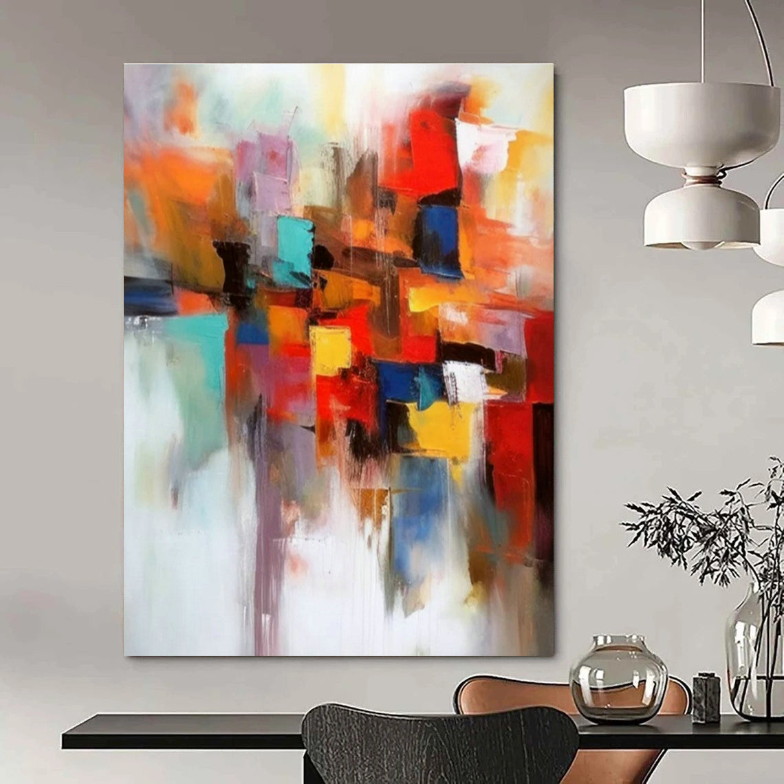 Colorful Geometric Abstract Art for Contemporary Gallery & Creative Office DLZ1819