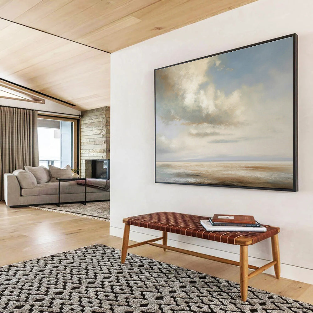 Light - Colored Seaside Abstract Art for Bright Coastal Home DLZ2718