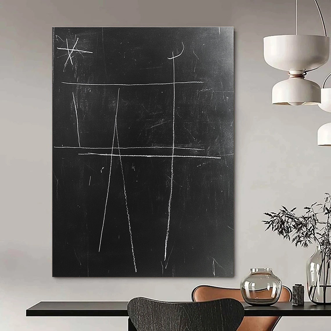 Chalk Drawings on Blackboard Art for School Classroom & Nostalgic Café STSC1061