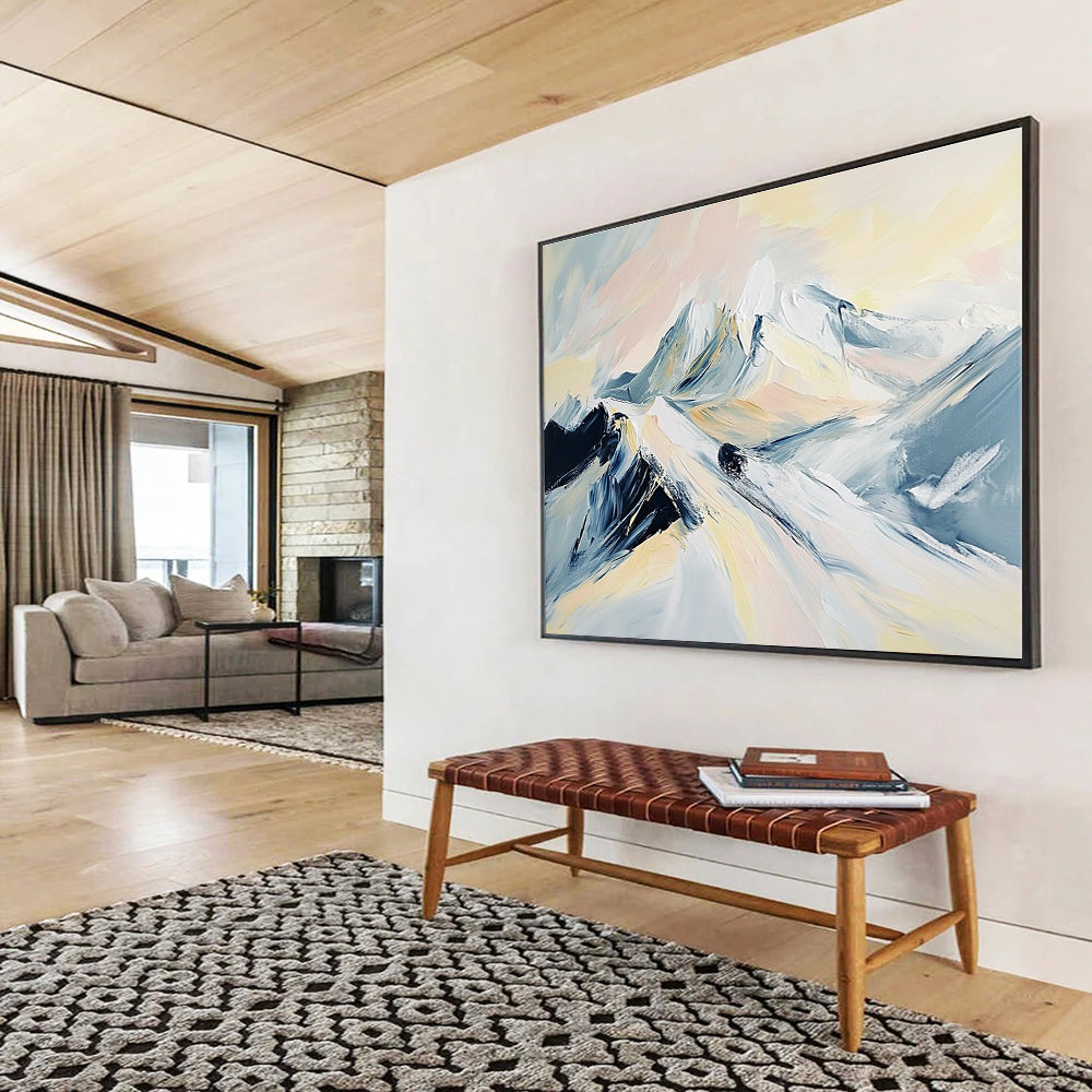 Abstract Mountain Peaks Art for Adventure - Themed Lodge & Modern Home Office SC199