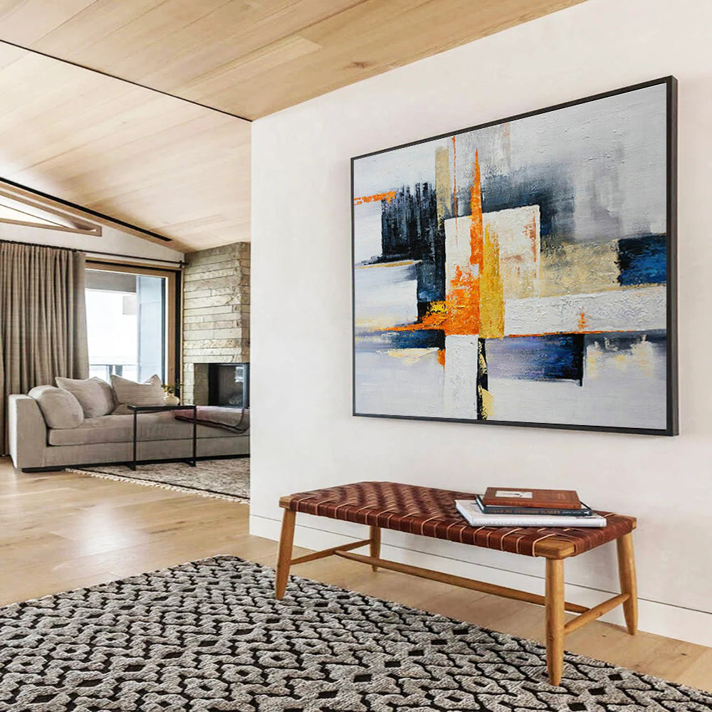 Geometric Color - Block Abstract Art for Modern Office Break Rooms DLZ2604