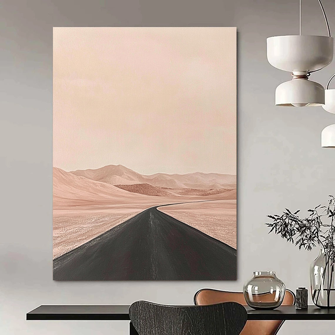 Pink Desert Road Art for Bohemian Home & Travel - Themed Gallery STSC1093