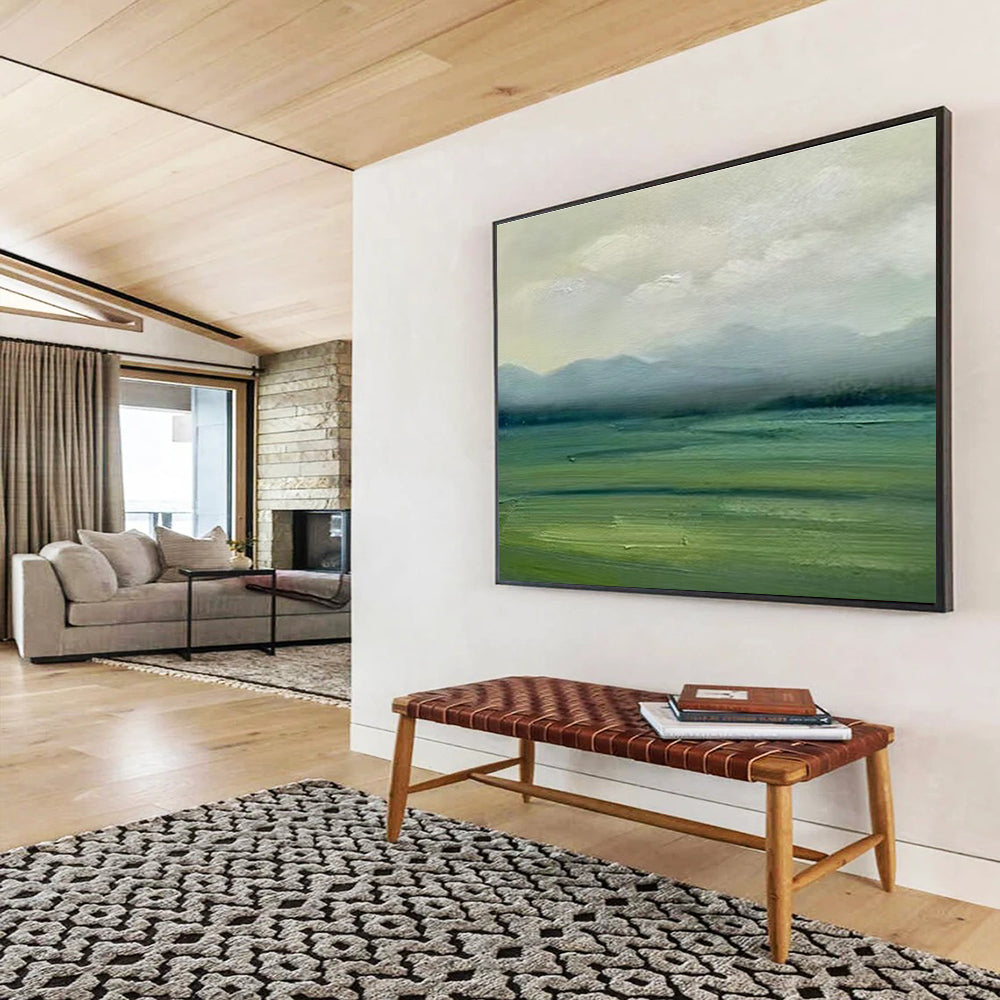 Misty Landscape Oil Painting for Nature - Inspired Bedrooms DLZ2485