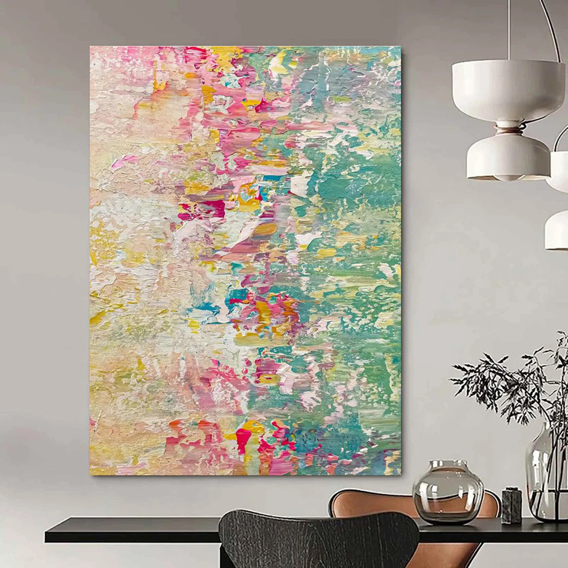 Soft Pastel Abstract Art for Spa Retreat & Bedroom Oasis DLZ2383