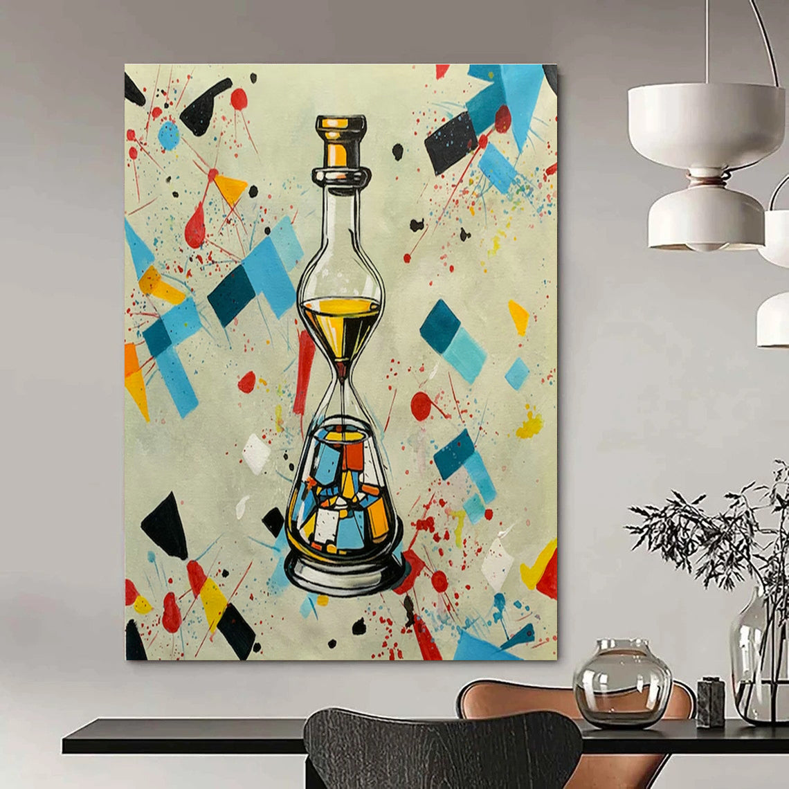 Creative Bottle - Shaped Abstract Art for Artistic Bar & Eclectic Home Living Room DLZ1594