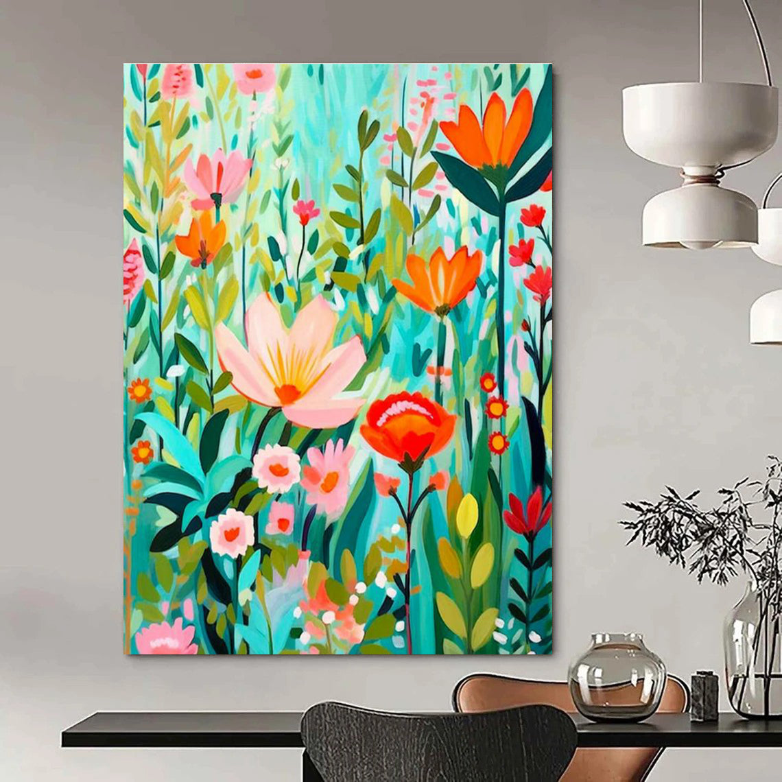Flat - Style Flower Garden Art for Nursery & Boutique DLZ2295
