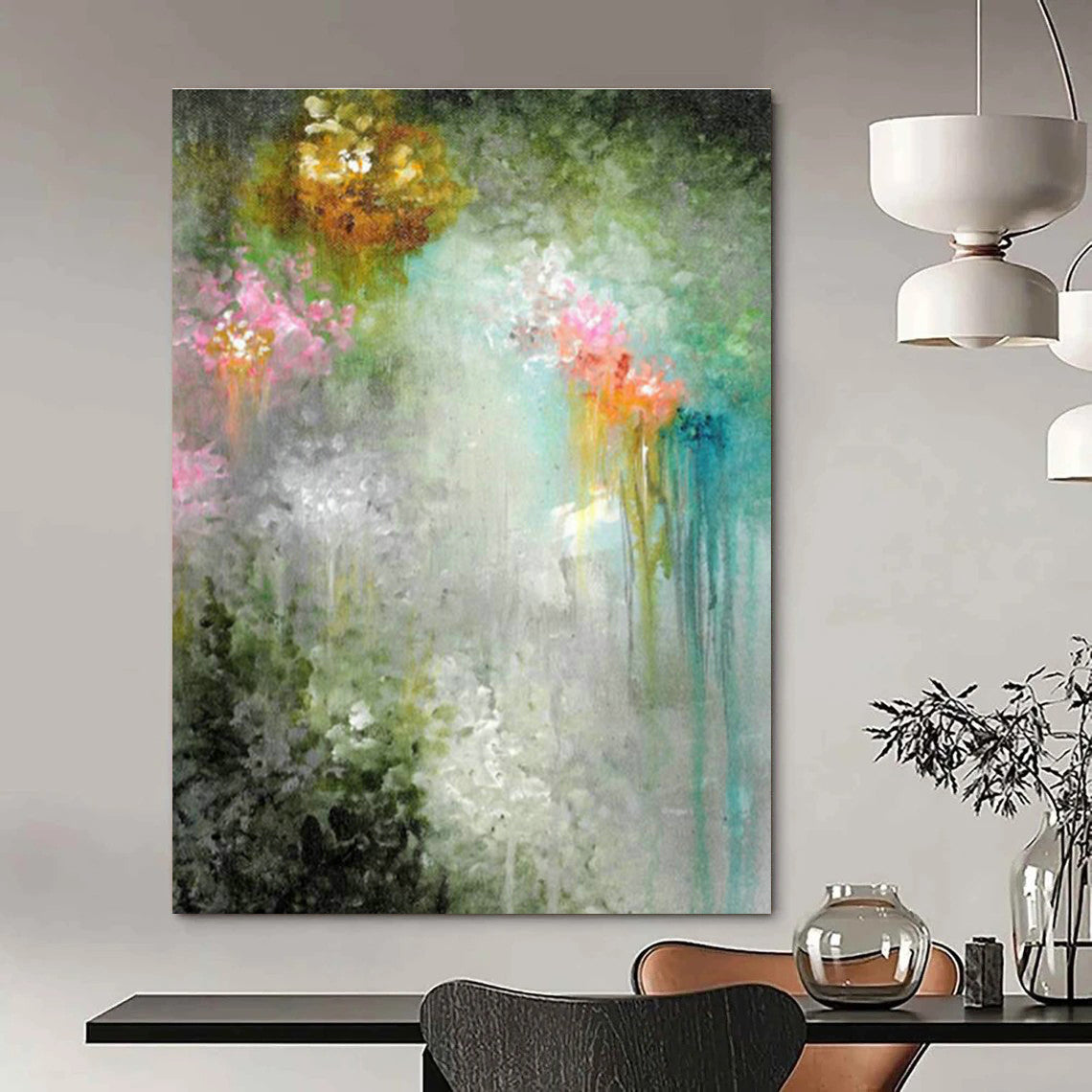 Floral Abstract Art for Garden - Themed Bridal Suite Bedrooms DLZ0073